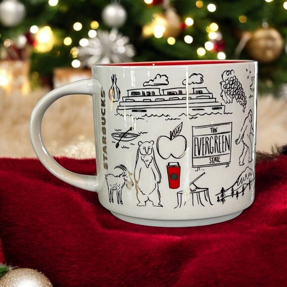 Starbucks Been There Series Across the Globe 2018 Holiday Washington Mug RARE - Picture 3 of 5